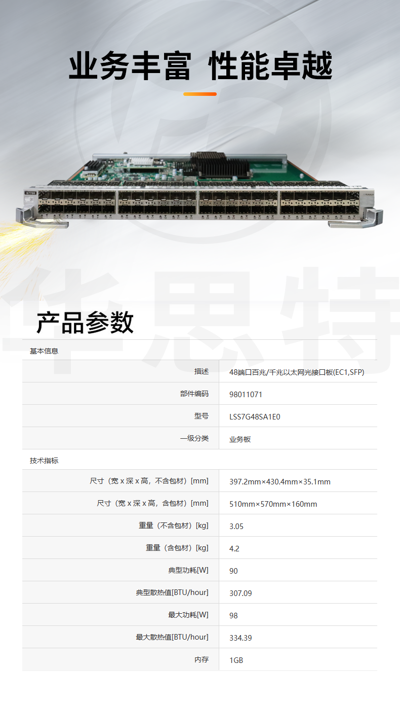 華為交換機板卡 LSS7G48SA1E0