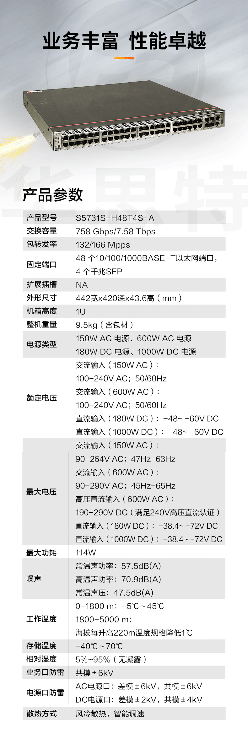 華為企業交換機 S5731S-H48T4S-A