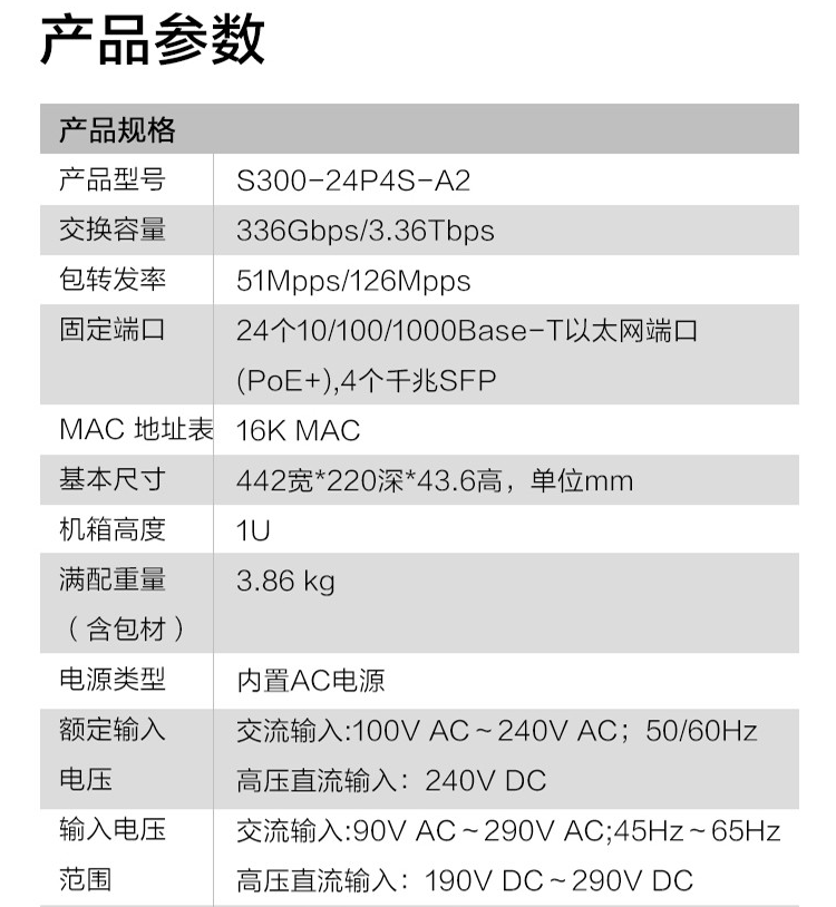 華為 S300-24P4S-A2 企業交換機