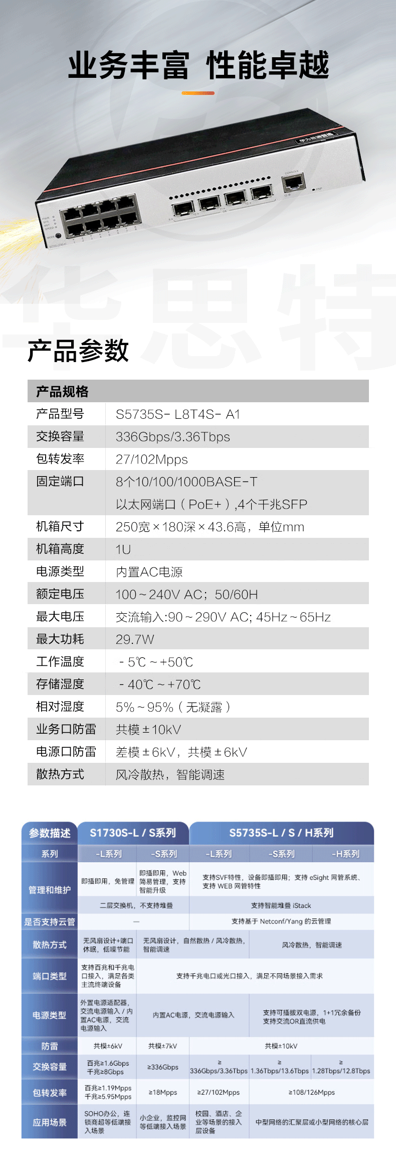 華為數(shù)通智選交換機 S5735S-L8T4S-A1