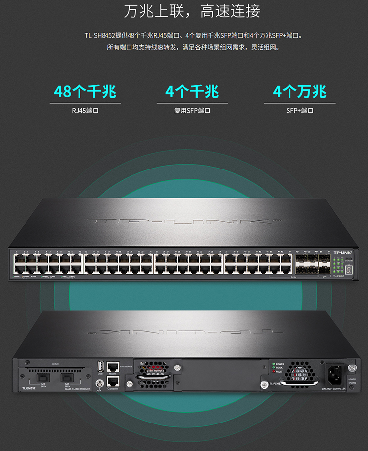 TP-LINK TL-SH8452 三層網管交換機