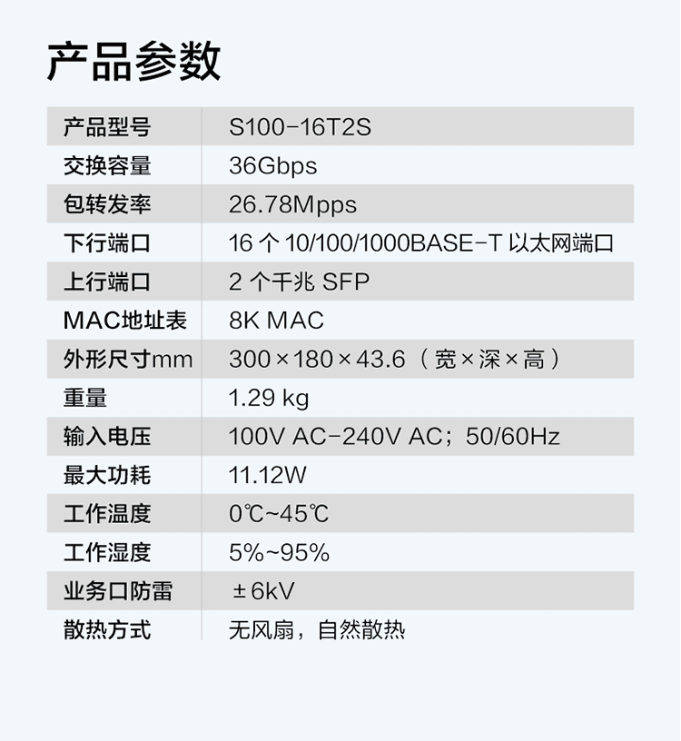 華為S100-16T2S 企業級16口千兆交換機