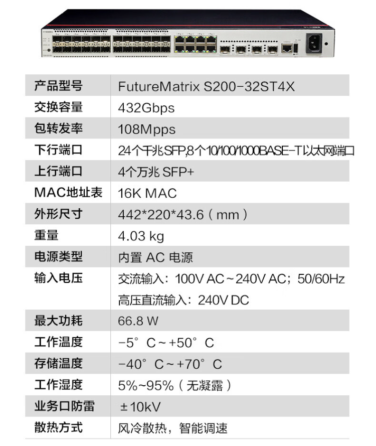 華為數(shù)通智選 S200-32ST4X 企業(yè)交換機(jī)