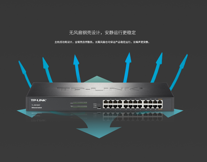 TP-LINK 24口千兆以太網交換機