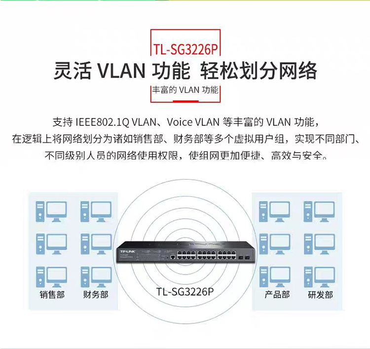 TP-LINK 24口全千兆網管PoE交換機